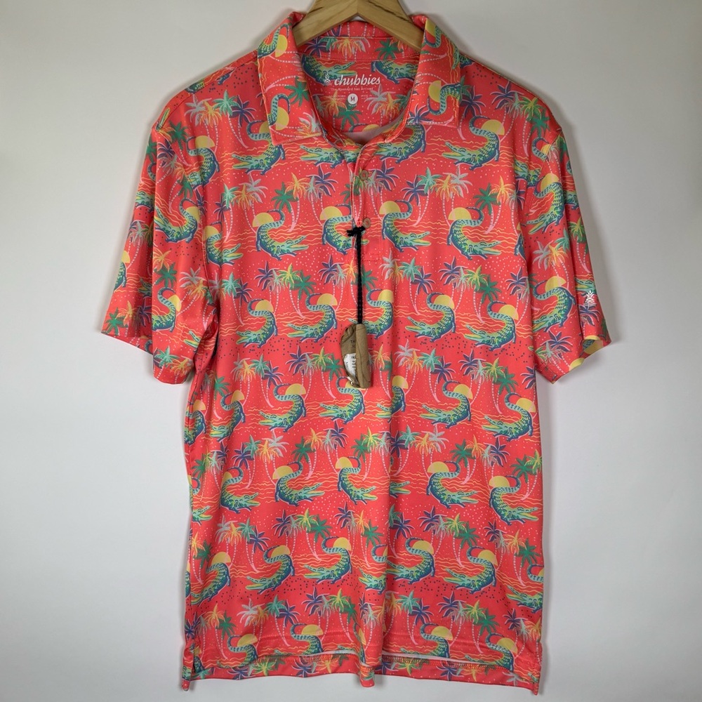 Chubbies “Rock-a-Croc” Performance Polo – Men’s Medium – NWT